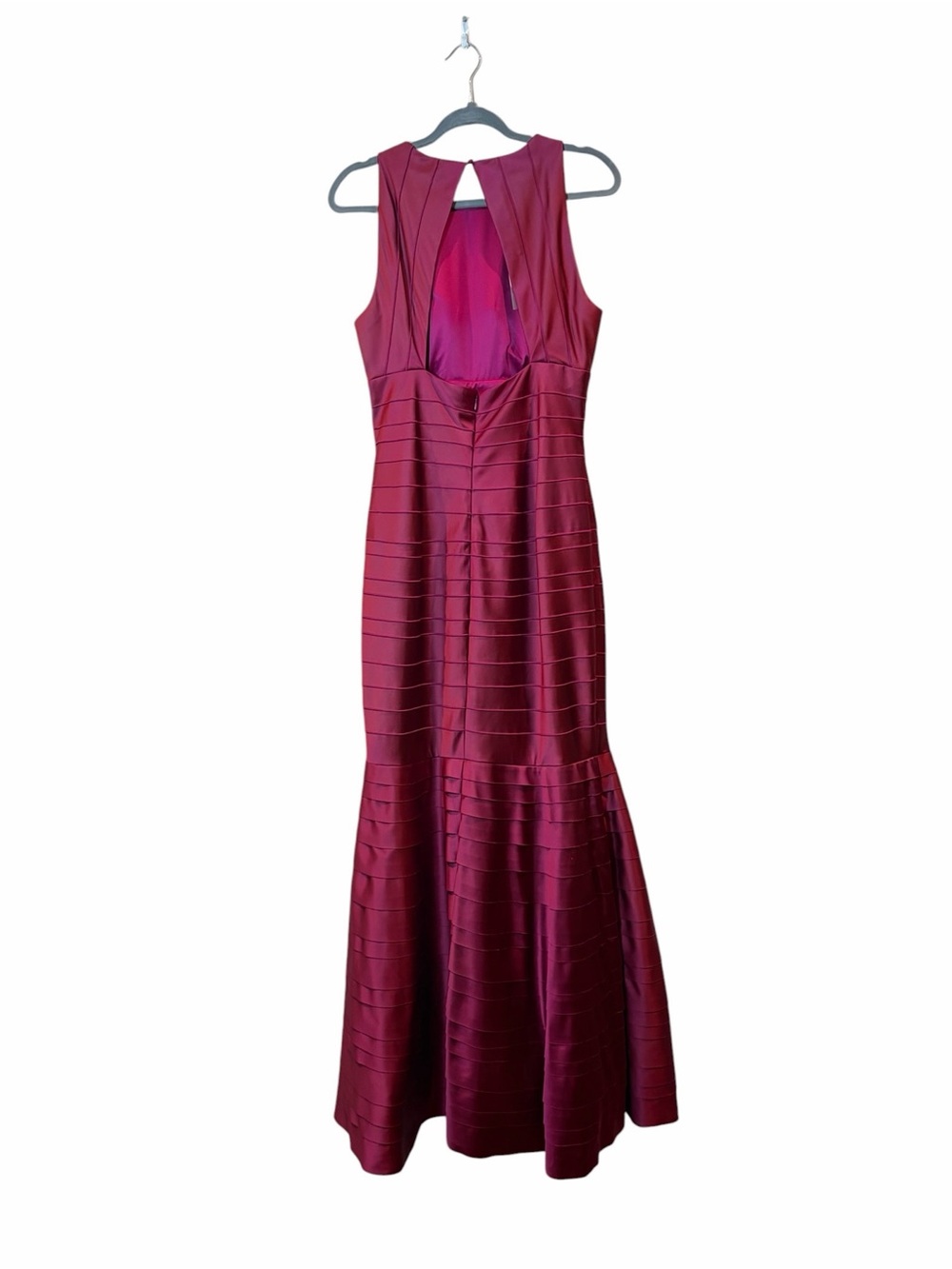 NWT- Kay Unger Magenta Mermaid Formal Gown Size-14 - Picture 2 of 10